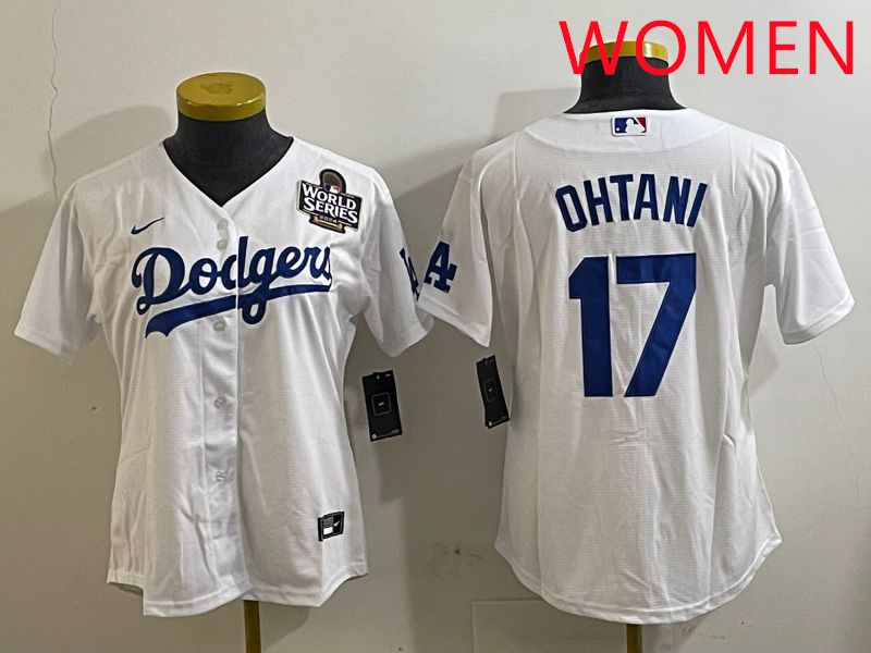 Women Los Angeles Dodgers 17 Ohtani White Game 2025 Nike MLB Jersey style 3183
